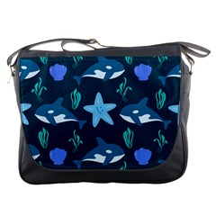 Whale And Starfish  Messenger Bag by ConteMonfrey