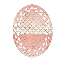 Mermaid Ombre Scales  Ornament (oval Filigree) by ConteMonfrey