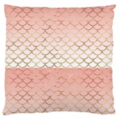Mermaid Ombre Scales  Large Flano Cushion Case (two Sides) by ConteMonfrey