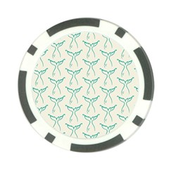 Blue Mermaid Tail Clean Poker Chip Card Guard by ConteMonfrey