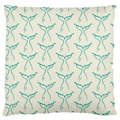 Blue Mermaid Tail Clean Large Flano Cushion Case (one Side) by ConteMonfrey