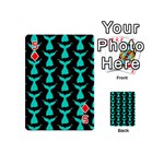 Blue Mermaid Tail Black Playing Cards 54 Designs (Mini) Front - Diamond5