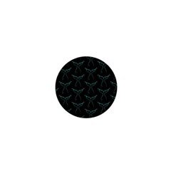 Blue Mermaid Tail Black Neon 1  Mini Buttons