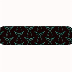 Blue Mermaid Tail Black Neon Large Bar Mat