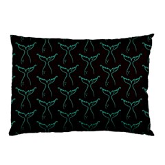 Blue Mermaid Tail Black Neon Pillow Case