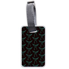 Blue Mermaid Tail Black Neon Luggage Tag (one side)