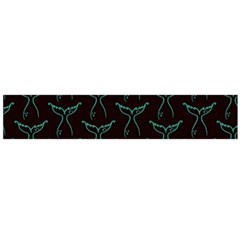 Blue Mermaid Tail Black Neon Large Flano Scarf 