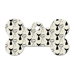 Black And White Mermaid Tail Dog Tag Bone (one Side) by ConteMonfrey