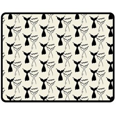 Black And White Mermaid Tail Fleece Blanket (medium) 