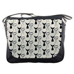 Black And White Mermaid Tail Messenger Bag by ConteMonfrey