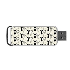 Black And White Mermaid Tail Portable Usb Flash (two Sides) by ConteMonfrey