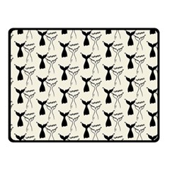 Black And White Mermaid Tail Double Sided Fleece Blanket (small)  by ConteMonfrey