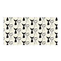 Black And White Mermaid Tail Satin Wrap 35  X 70  by ConteMonfrey