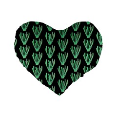 Watercolor Seaweed Black Standard 16  Premium Flano Heart Shape Cushions by ConteMonfrey