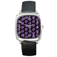 Black Seaweed Square Metal Watch by ConteMonfrey