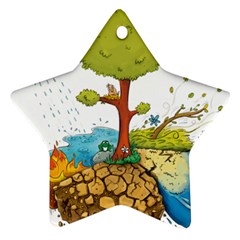 Natural Disaster Flood Earthquake Ornament (star)