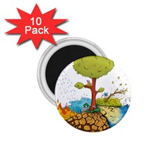 Natural Disaster Flood Earthquake 1 75  Magnets (10 Pack) 