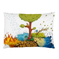 Natural Disaster Flood Earthquake Pillow Case by Jancukart