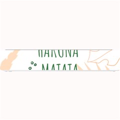 Hakuna Matata Tropical Leaves With Inspirational Quote Small Bar Mat by Jancukart