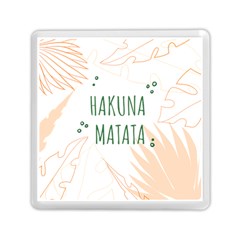 Hakuna Matata Tropical Leaves With Inspirational Quote Memory Card Reader (Square)