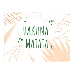 Hakuna Matata Tropical Leaves With Inspirational Quote Double Sided Flano Blanket (mini)  by Jancukart