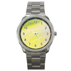 Gradient Green Yellow Sport Metal Watch by ConteMonfrey