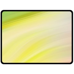 Gradient green yellow Double Sided Fleece Blanket (Large) 