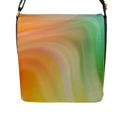 Gradient Orange, Green - Colors Fest Flap Closure Messenger Bag (l) by ConteMonfrey