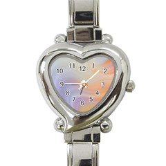 Gradient purple, orange Heart Italian Charm Watch