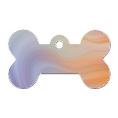 Gradient purple, orange Dog Tag Bone (Two Sides)