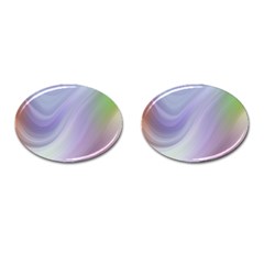 Gradient Blue, Orange, Green Cufflinks (oval) by ConteMonfrey