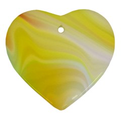 Gradient Green Yellow Heart Ornament (two Sides) by ConteMonfrey