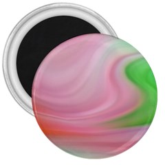 Gradient Pink Green Orange 3  Magnets