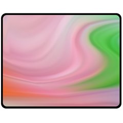 Gradient Pink Green Orange Double Sided Fleece Blanket (medium)  by ConteMonfrey