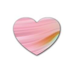 Gradient Ice Cream Pink Green Rubber Heart Coaster (4 Pack) by ConteMonfrey