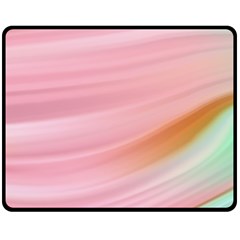 Gradient Ice Cream Pink Green Double Sided Fleece Blanket (medium)  by ConteMonfrey