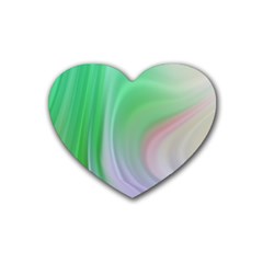 Gradient Green Blue Rubber Heart Coaster (4 Pack) by ConteMonfrey