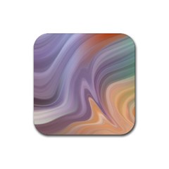 Gradient Purple Orange Rubber Coaster (square) by ConteMonfrey