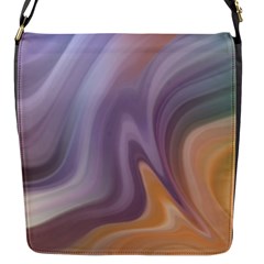 Gradient Purple Orange Flap Closure Messenger Bag (s) by ConteMonfrey