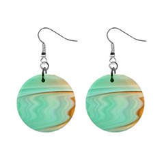 Gradient green orange Mini Button Earrings