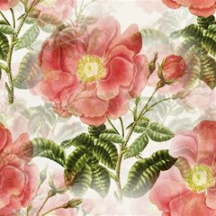 Flowers Vintage Background Retro Floral Stem Play Mat (square) by Wegoenart