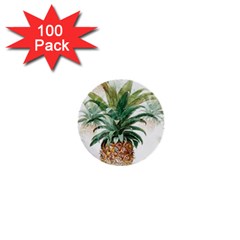 Pineapple Pattern Background Seamless Vintage 1  Mini Buttons (100 pack) 