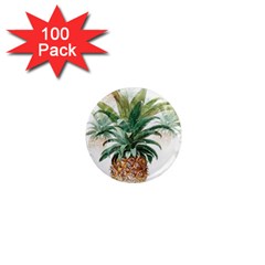 Pineapple Pattern Background Seamless Vintage 1  Mini Magnets (100 pack) 