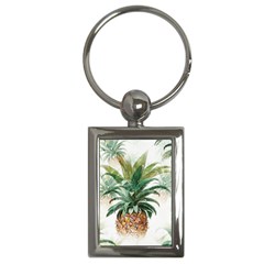 Pineapple Pattern Background Seamless Vintage Key Chain (Rectangle)