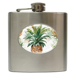 Pineapple Pattern Background Seamless Vintage Hip Flask (6 oz)