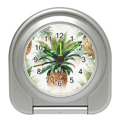 Pineapple Pattern Background Seamless Vintage Travel Alarm Clock