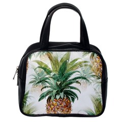 Pineapple Pattern Background Seamless Vintage Classic Handbag (one Side) by Wegoenart