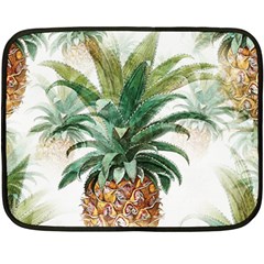 Pineapple Pattern Background Seamless Vintage Fleece Blanket (Mini)