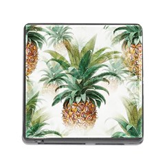 Pineapple Pattern Background Seamless Vintage Memory Card Reader (Square 5 Slot)