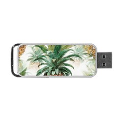 Pineapple Pattern Background Seamless Vintage Portable USB Flash (One Side)